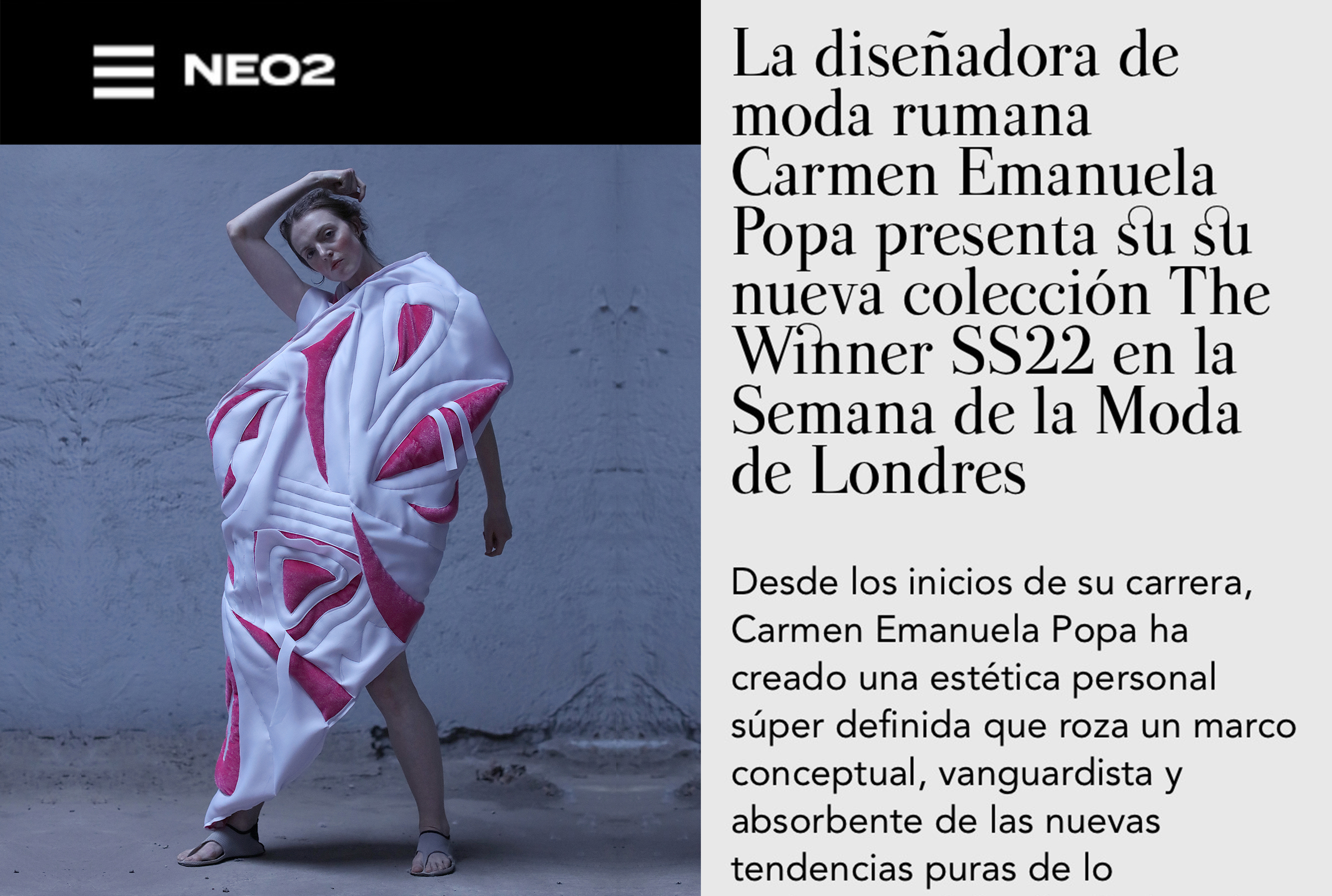 Carmen Emanuela Popa SS 22 en London Fashion Week